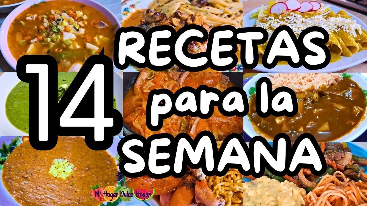 ✅️ 14 RECETAS FÁCILES para TODA la 🗓SEMANA 😍 Rápidas y Caseras #mihogardulcehogar #recetasfaciles