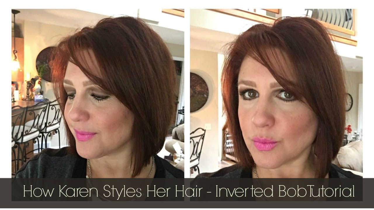 How Karen Styles her Hair - Inverted Bob Tutorial | The2Orchids
