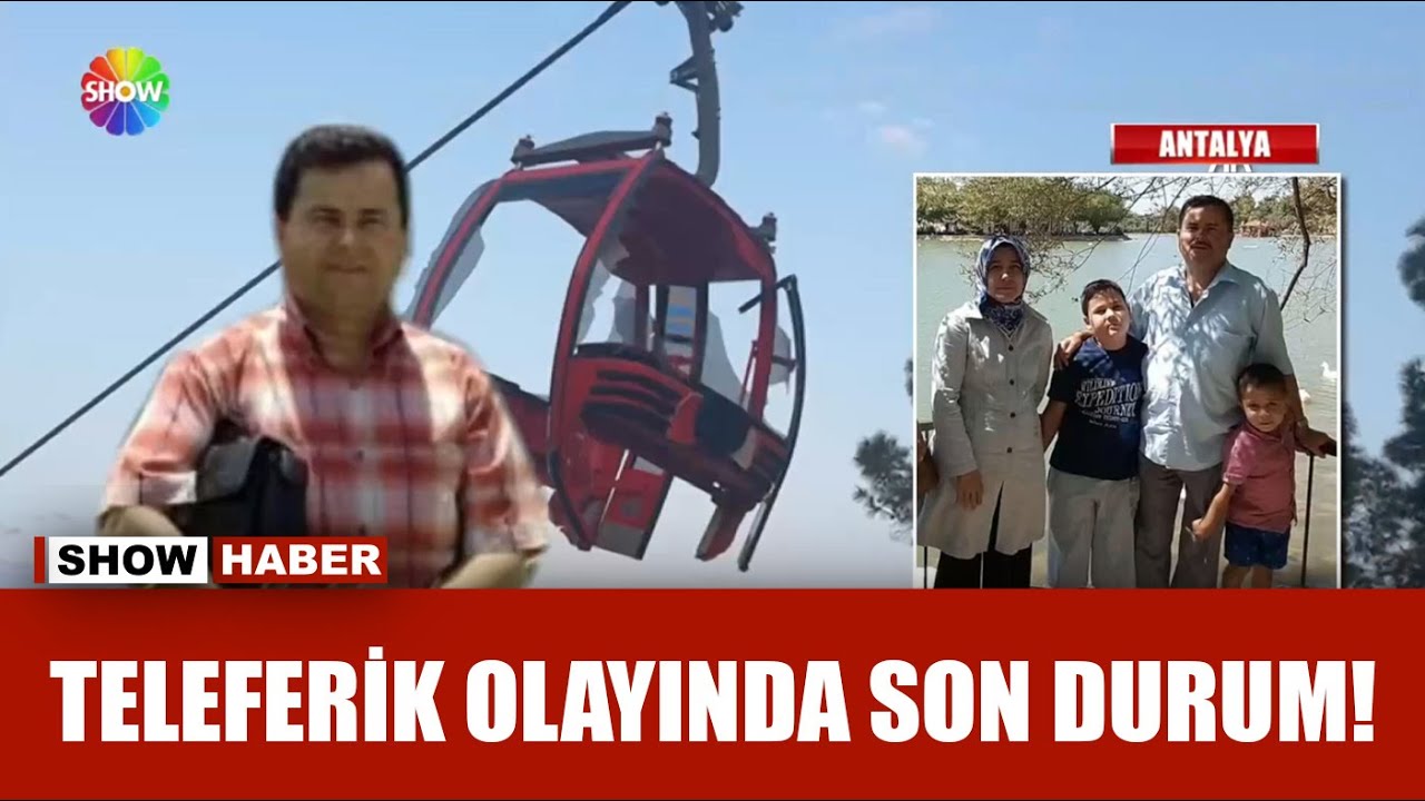 Kabin teleferik direğine çarptı