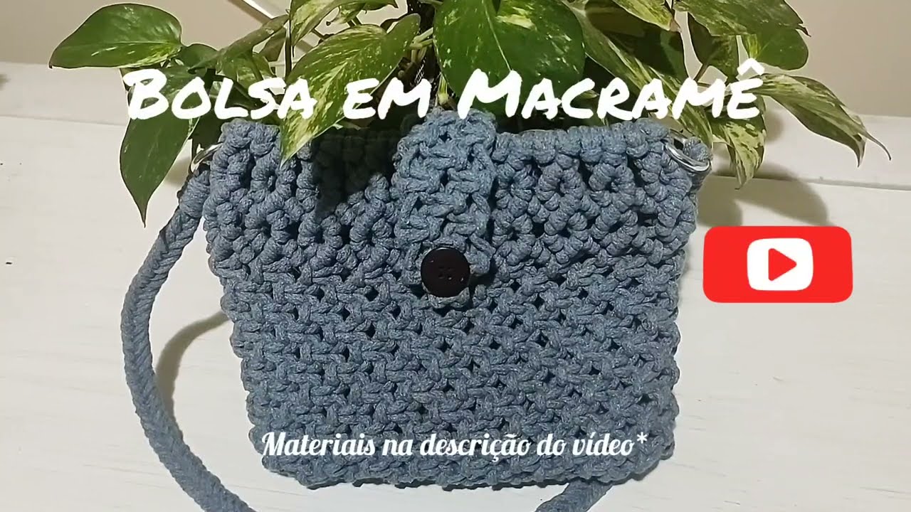 Bolsa em macramê