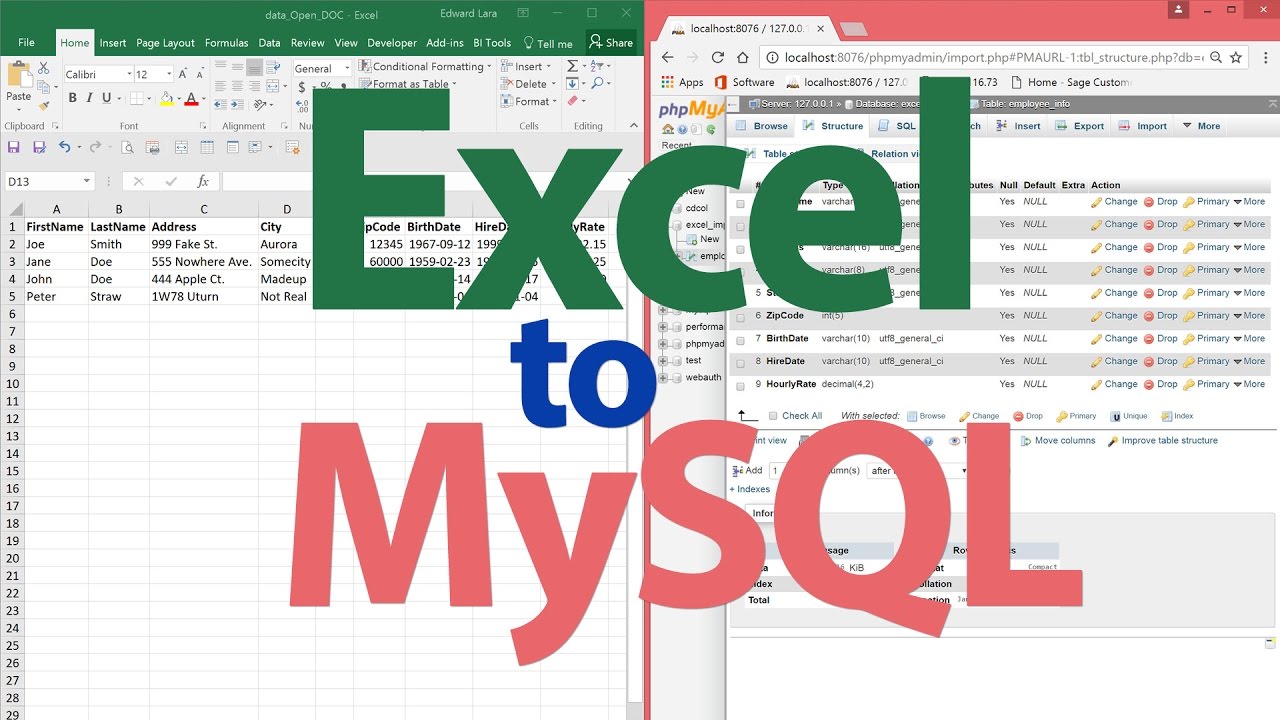 How to Import Excel Data Into MySQL Table