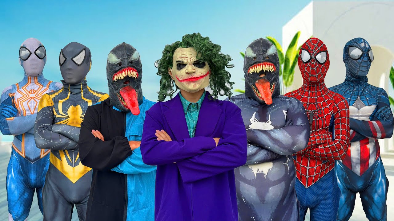 TEAM SPIDER-MAN vs BAD GUY TEAM || Save Spiderman From New Bad-Hero..!!! ( Live Action ) - FLife vs