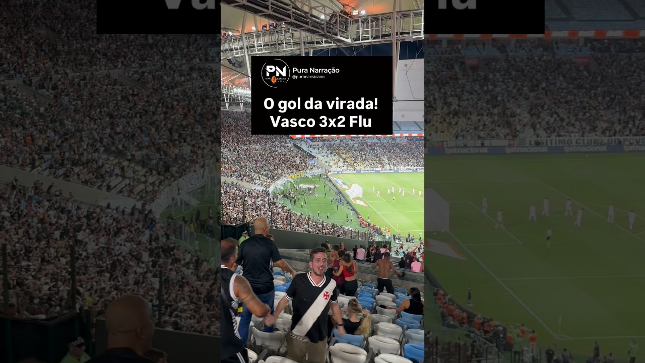 Thiago Mendes o gol da Virada no Vasco 3 x 2 Fluminense TORCIDA INFLAMOU! #vasco #vascodagama