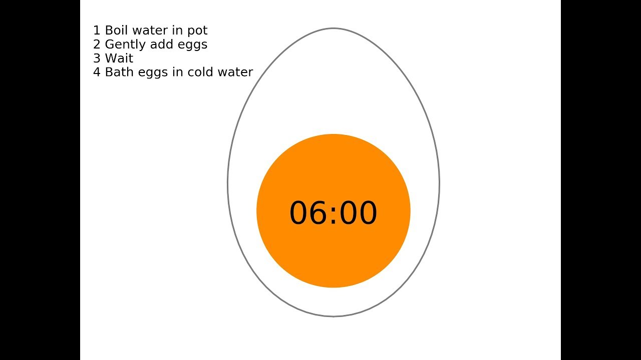 Medium boiled egg mostly set yolk timer buzzer with recipe 6 minutes