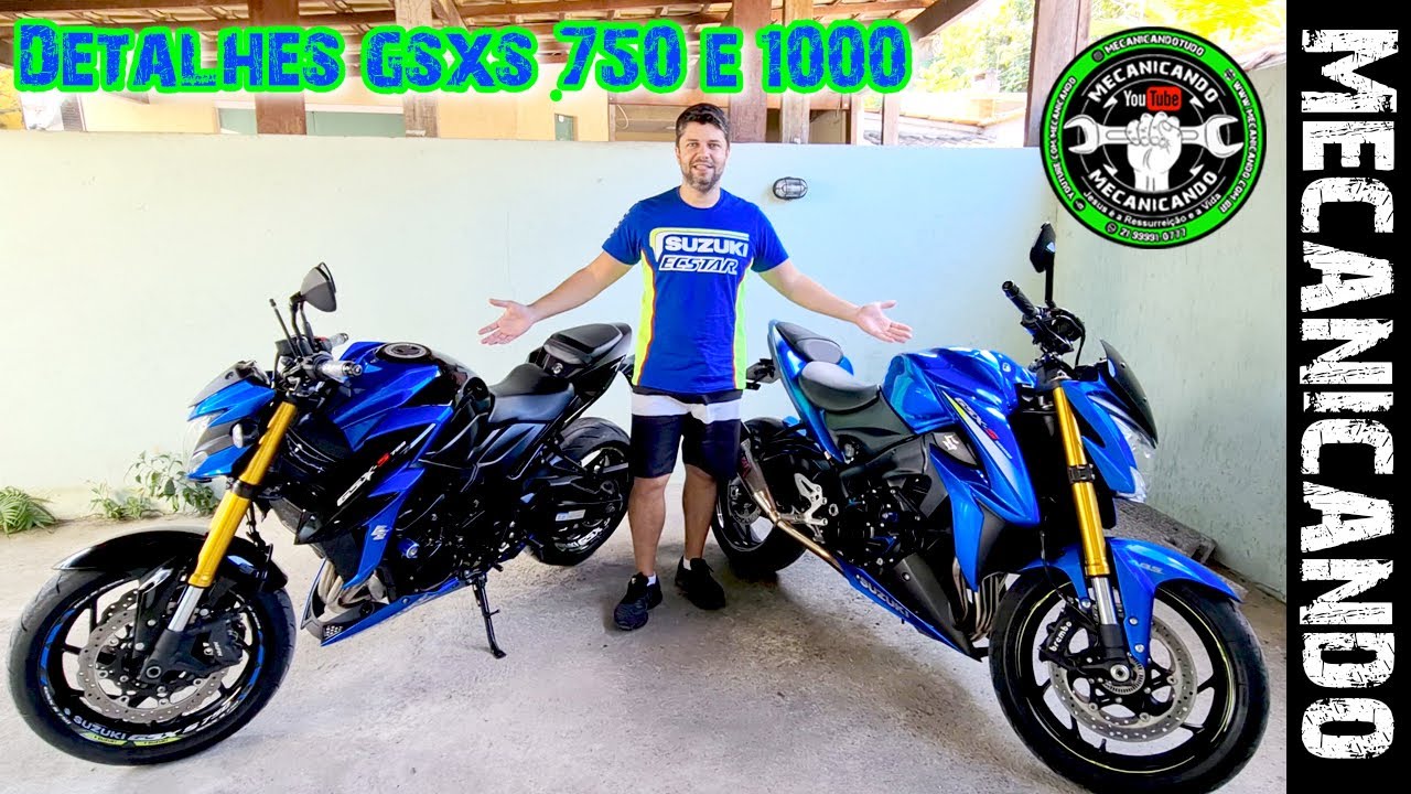 SUZUKI GSXS 750 EM DETALHES E COMPARATIVO COM A SUZUKI GSXS 1000🔧🔩 MECANICANDO