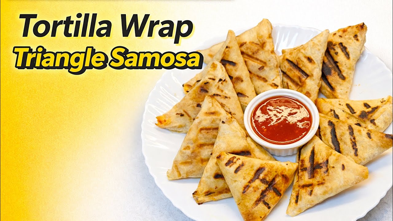 Tortilla Wrap Triangle Samosa | Triangles Wrap Recipe | Iftar Recipe 