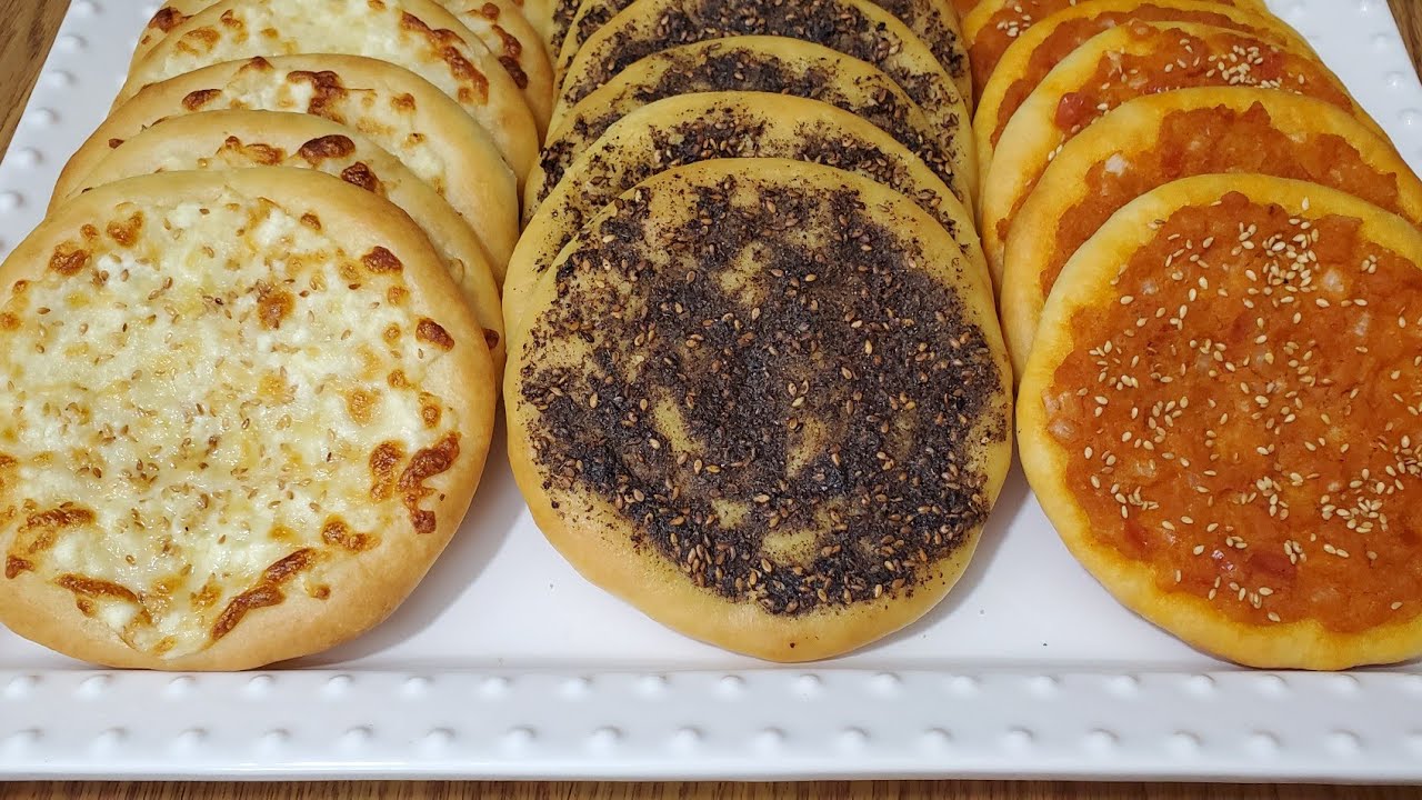 طريقة تحضير مناقيش الجبنة والزعتر والكشك بعجينة طرية وهشة  Best Manakish: Cheese, Za'atar and Kishk