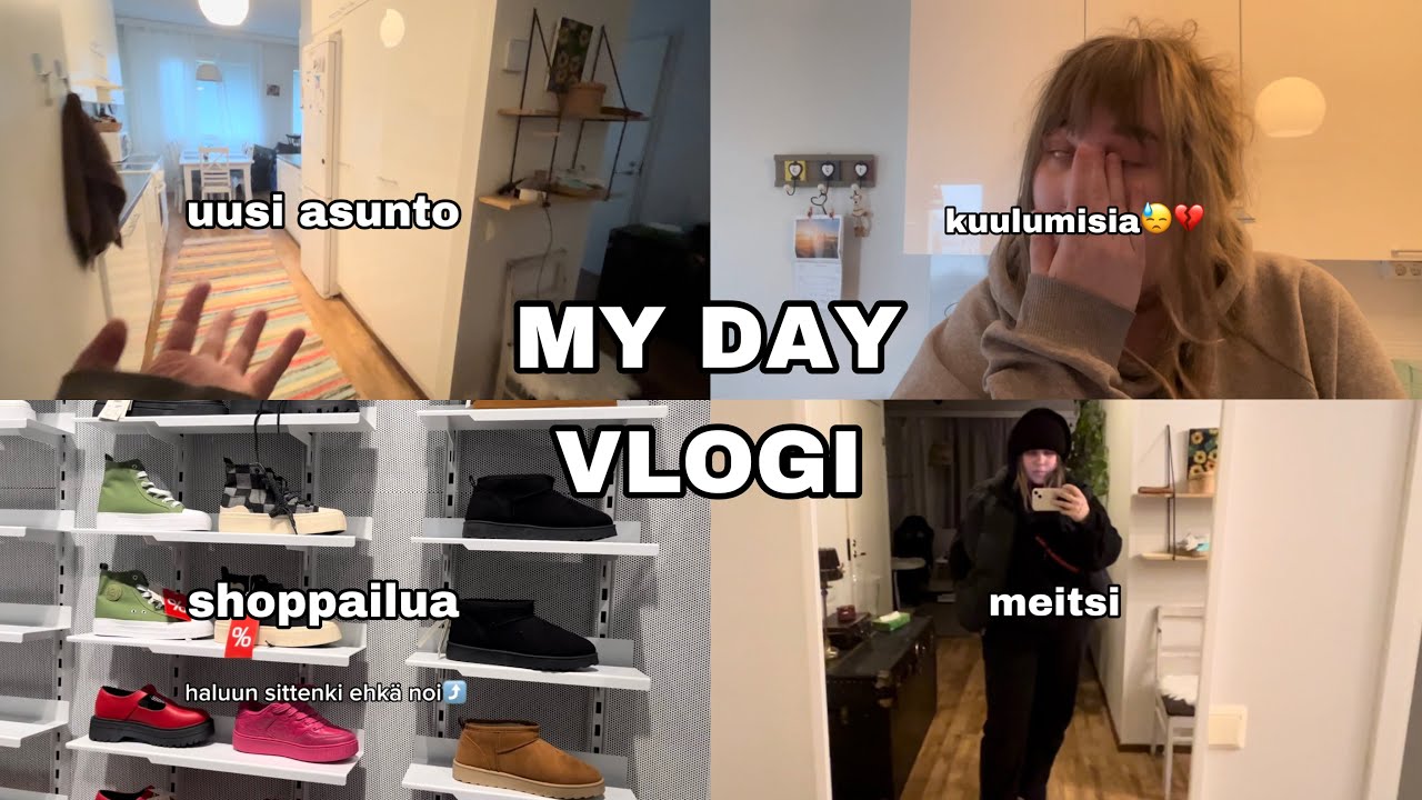 missä asun, kenen kanssa ja miksi? MYDAY VLOG perus elämää, asunnon esittely, shoppailua, kuulumisia