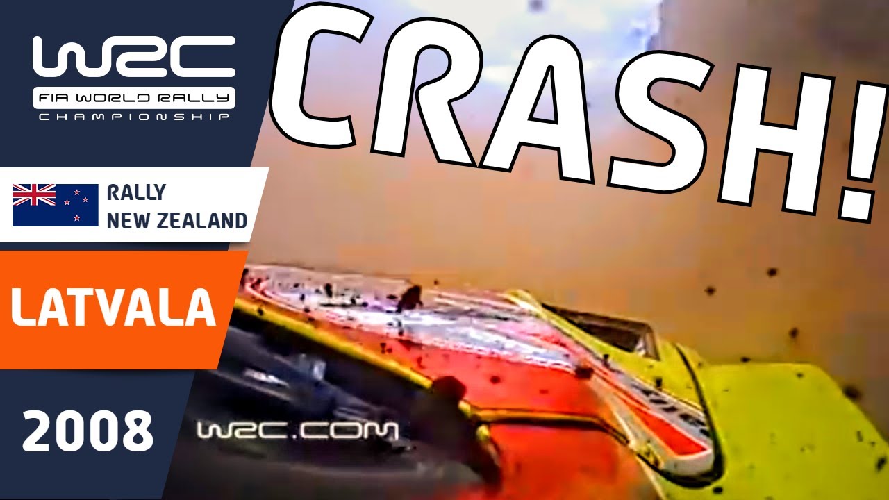 LATVALA onboard CRASH Rally New Zealand 2008 Whaanga Coast CRASH in second place!