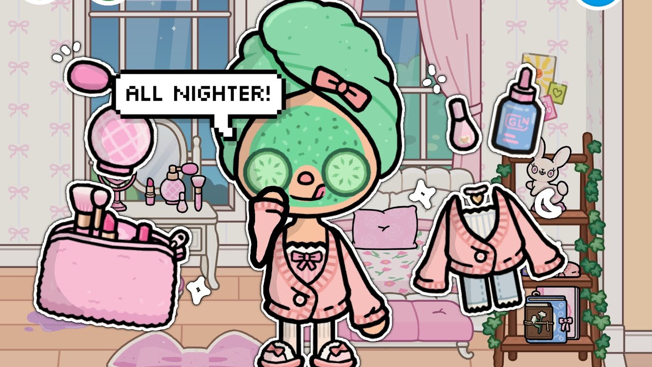 Pulling An *ALL NIGHTER* 💤 || *WITH VOICE* 🎙️|| Toca Boca TikTok Roleplay 🩵🌈