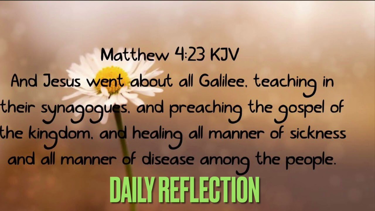 Daily Reflection January 5- Like Jesus, proclaim the Gospel so people may return and receive healing