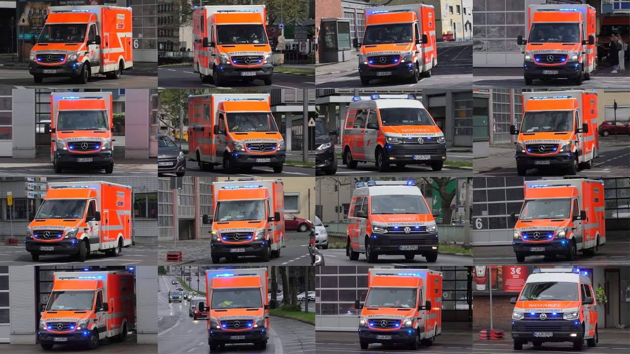Rettungsdienst der Berufsfeuerwehr K&ouml;ln Wache 1 auf verschiedene Einsatzfahrten