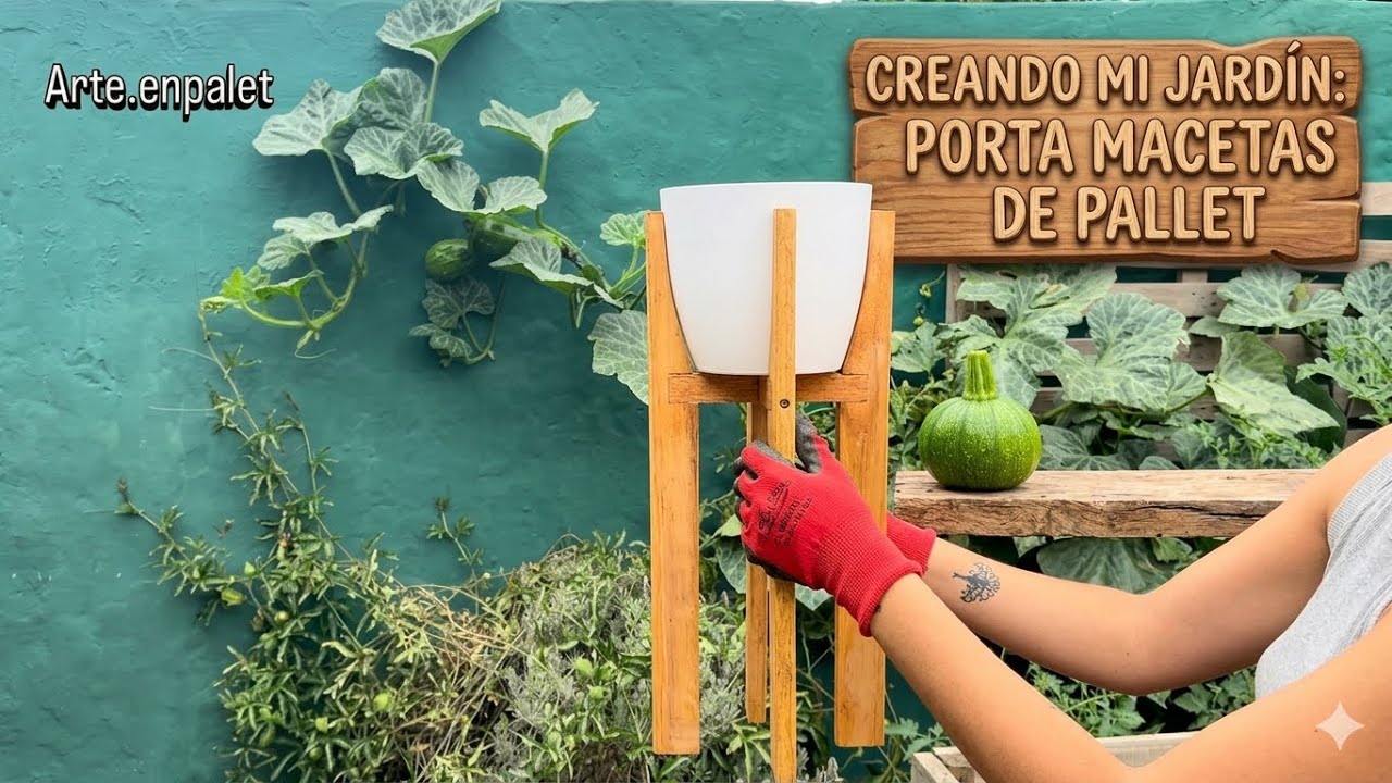 Porta maceta súper fácil de realizar #diy #palet #wood #arte.enpalet #pablopeppino