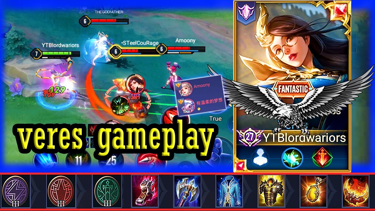 veres aov gameplay arena of valor veres aov veres rov