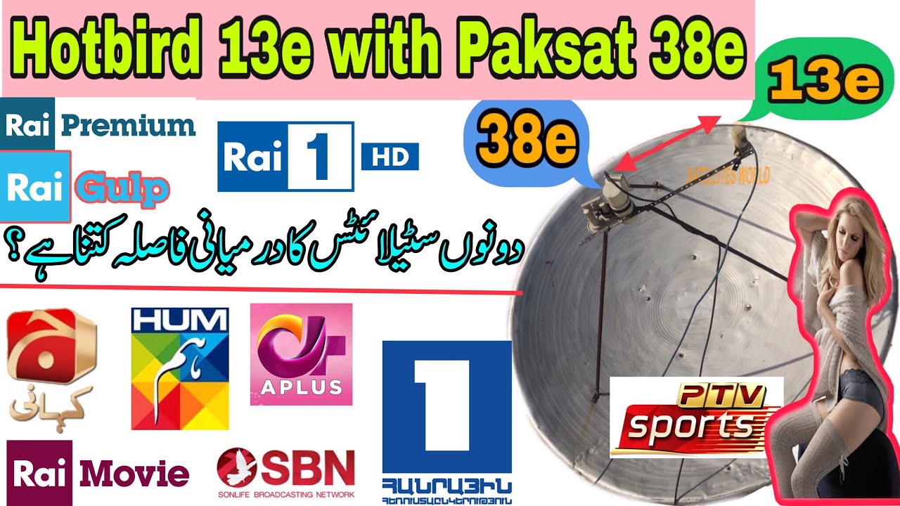Hotbird 13e with paksat 38e | How to set Hotbird 13e with paksat 38e | Multi setup |#satellitesworld