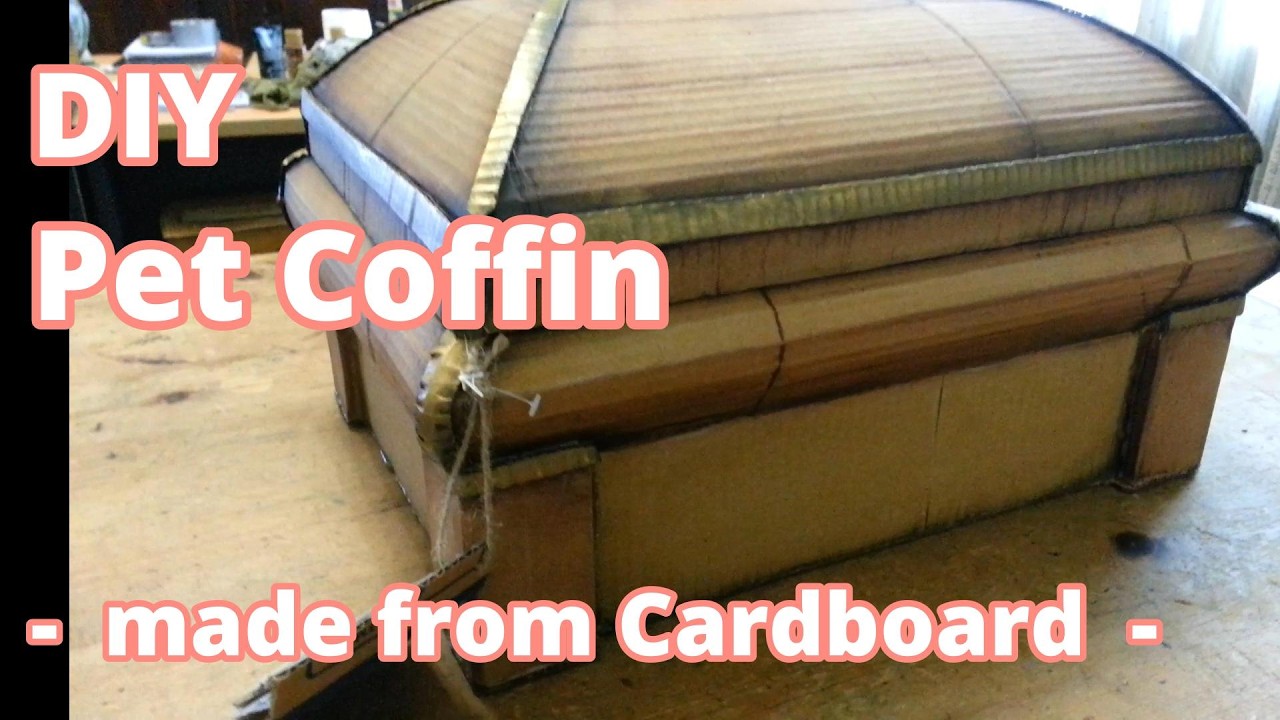 DIY Pet Coffin made from Cardboard / Tutorial #cardboardcraft #pets #coffin