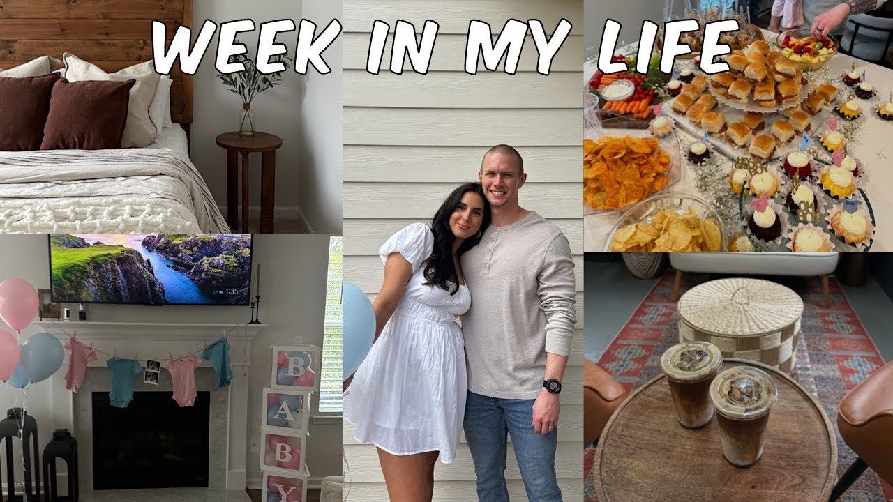 Vlog: gender reveal! friends come to visit, home decor, new coffee shops + prepping for the party