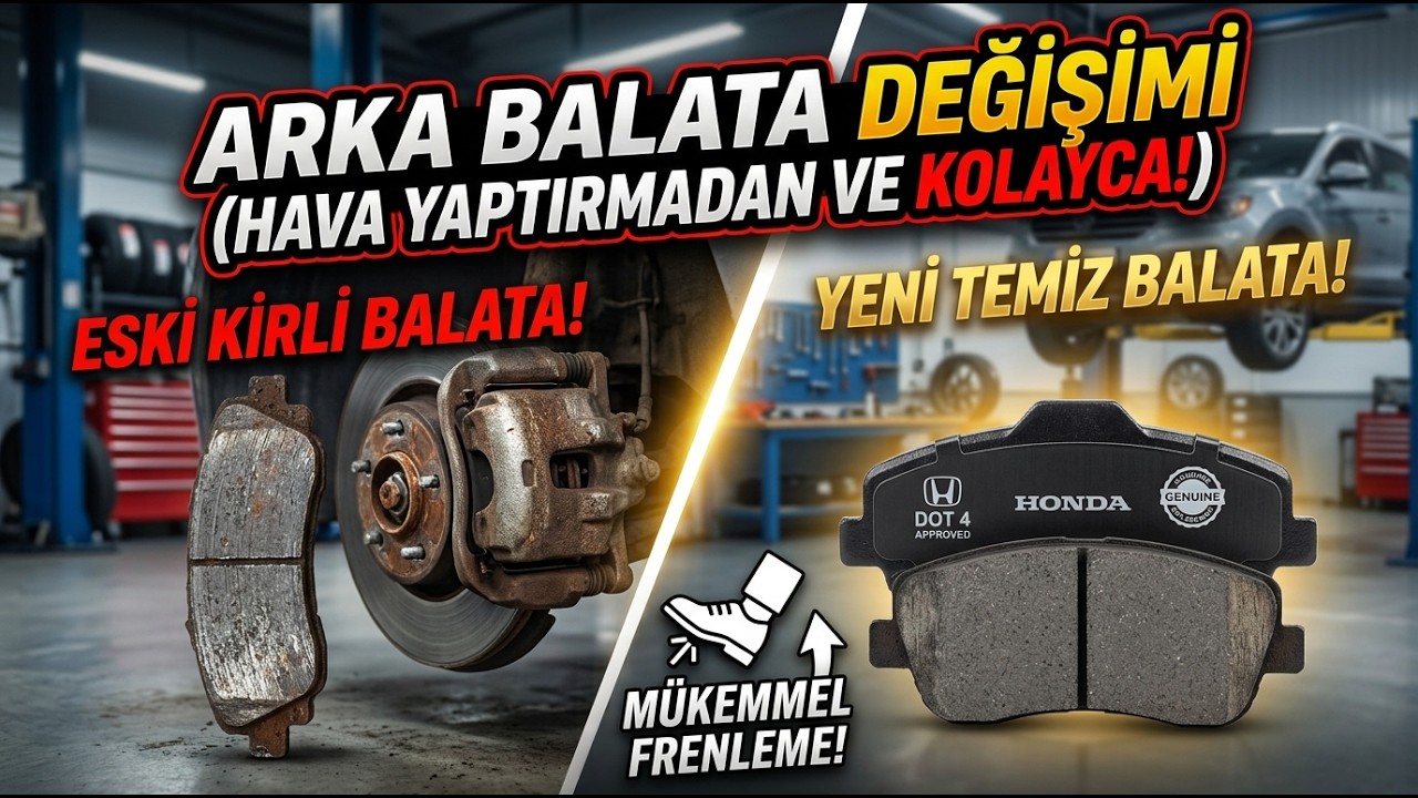 Arka Balata Nasıl Değiştirilir? - How to cahange rear breake pads? - Honda Civic
