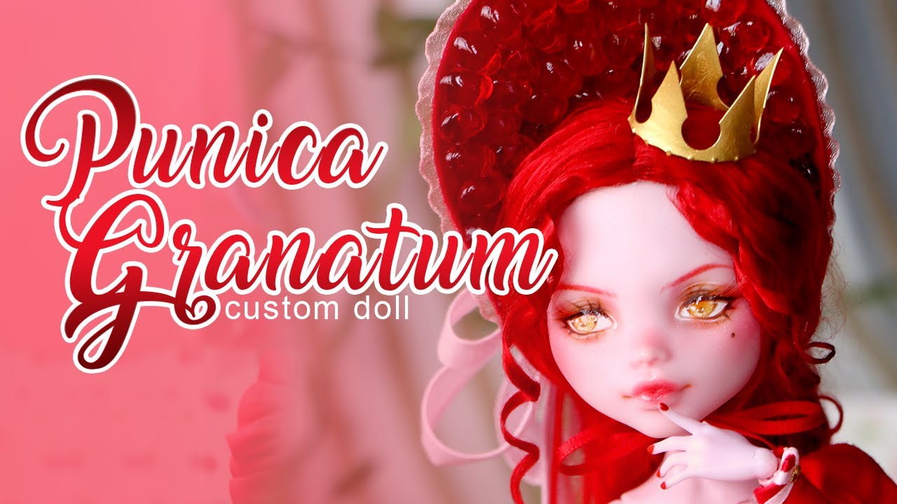 POMEGRANATE 🍷 Punica Granatum | OOAK Monster High Draculaura | Doll repaint | PIXIENATORY