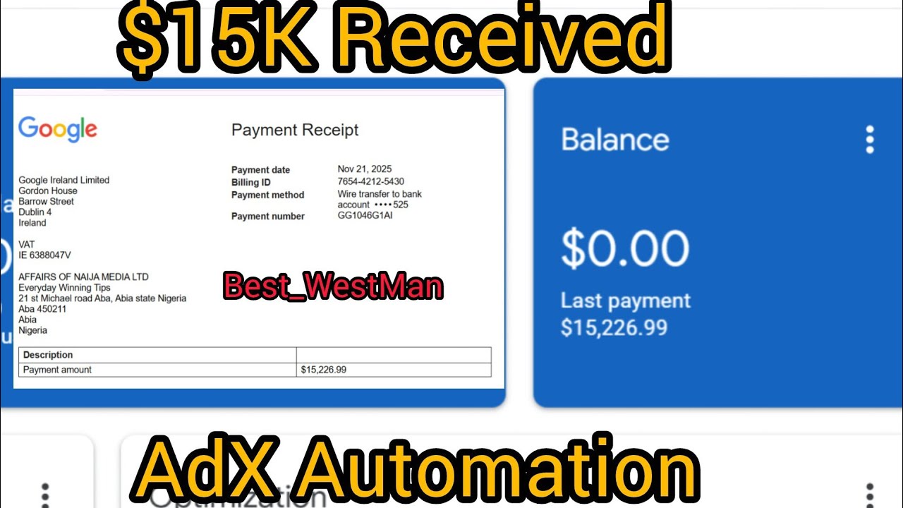 $15K Received From Google AdSense | How i Made over $15k from AdX Loading 