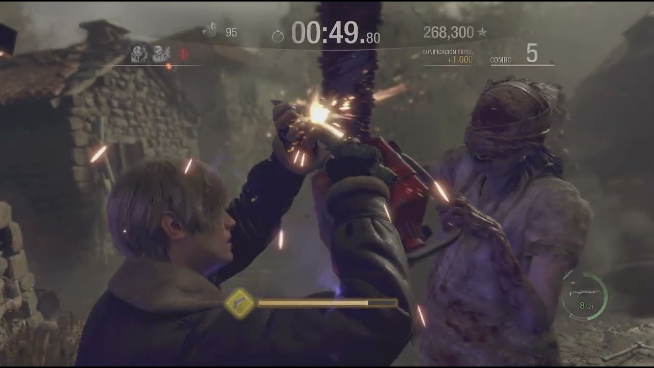 Resident Evil 4 the mercenaries Leon S+ rank gameplay