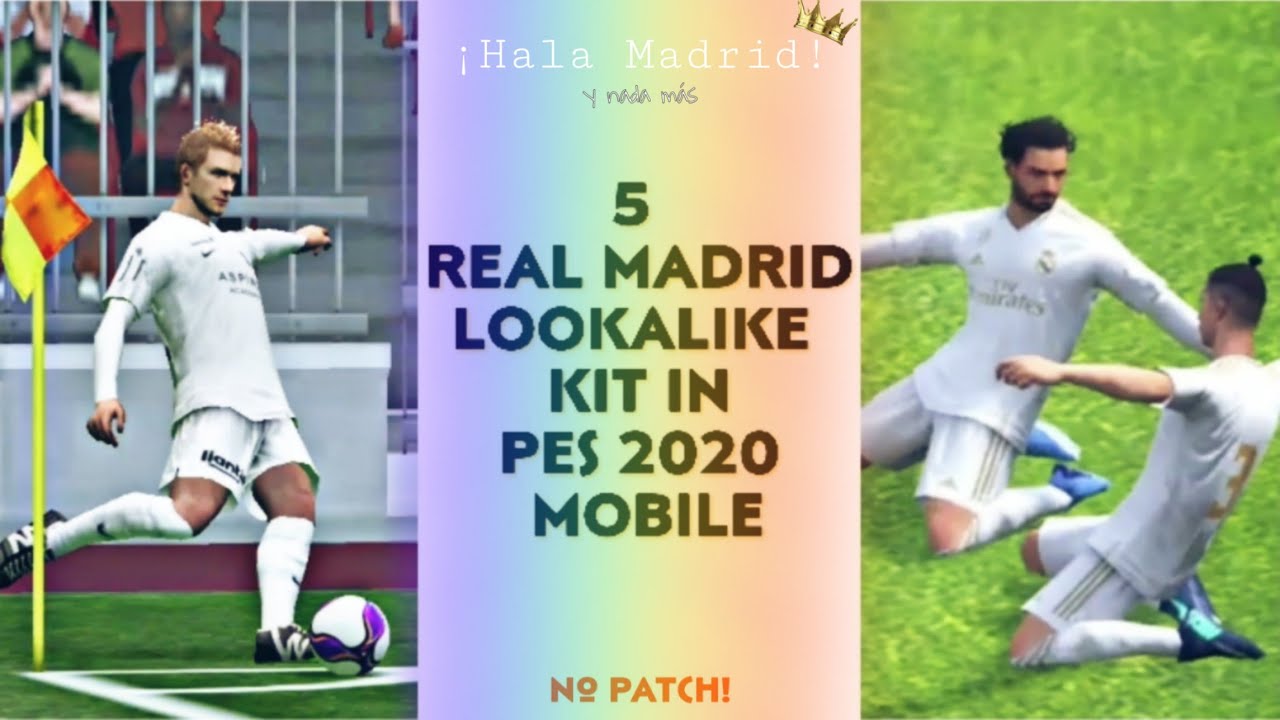 REAL MADRID LOOKALIKE KITS IN PES 2020 MOBILE 😍 No Patch! #pes2020mobile #halamadrid