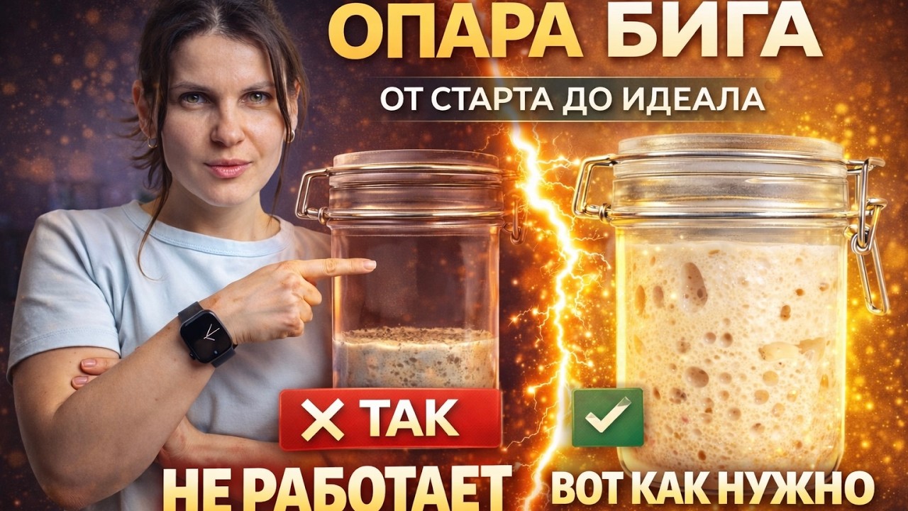 ЧТО ТАКОЕ ОПАРА БИГА И ЗАЧЕМ ОНА НУЖНА?  КАК ПРАВИЛЬНО ЗАМЕСИТЬ И ВЫДЕРЖАТЬ ЕЕ.