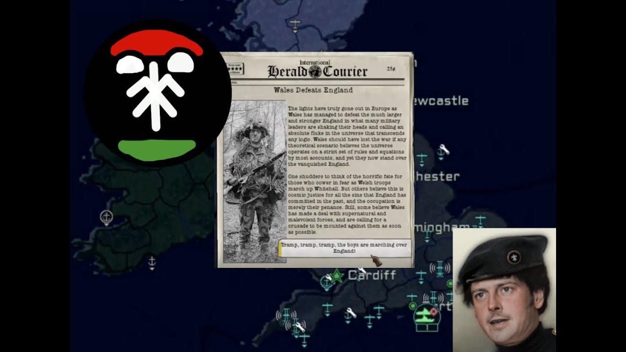 [HOI4: TNO] Wales Conquers England Under Julian Cayo Evans! (time-lapse)