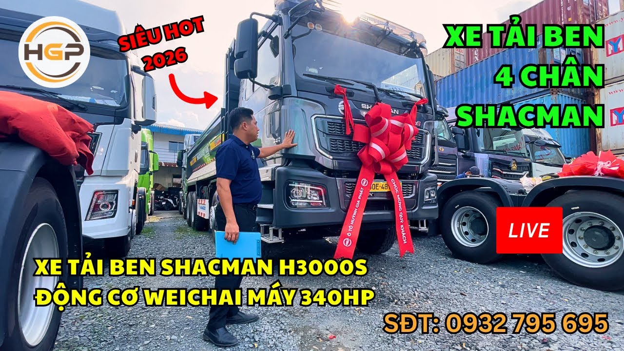 XE TẢI BEN 4 CHÂN SHACMAN H3000S ĐỘNG CƠ WEICHAI 340HP - REVIEW CHI TIẾT NHẤT | Ô TÔ HUỲNH GIA PHÁT