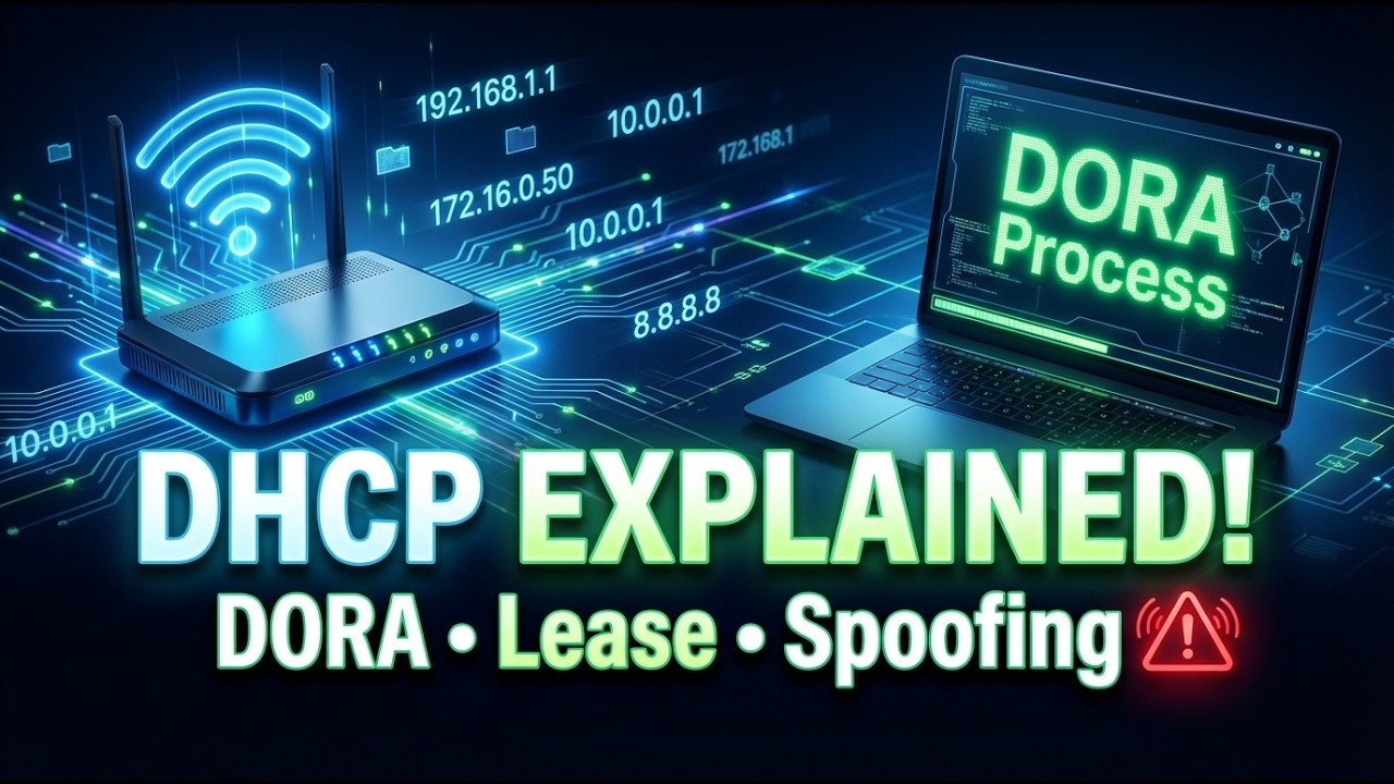 DHCP Explained in Detail | DORA Process, Lease, Spoofing & Security Risks | #networking #network