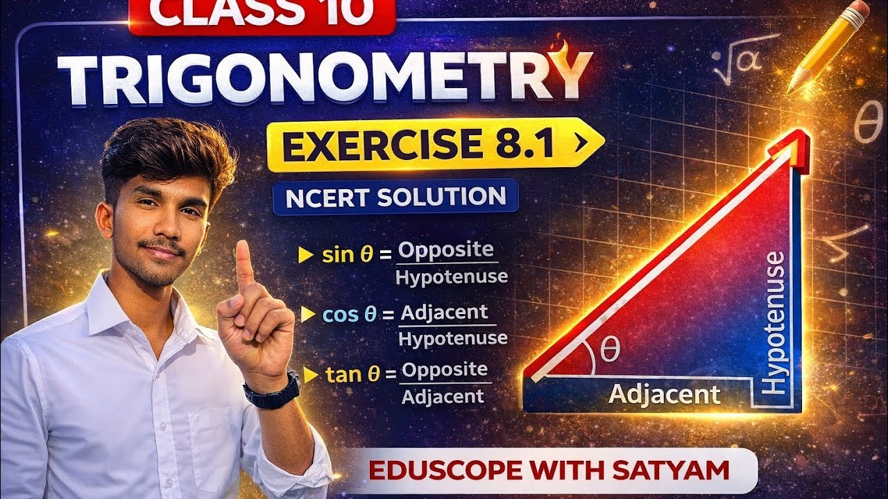 Class 10th Trigonometry Ex -8.1, Q 1 to Q 5 for BSEB BOARD 