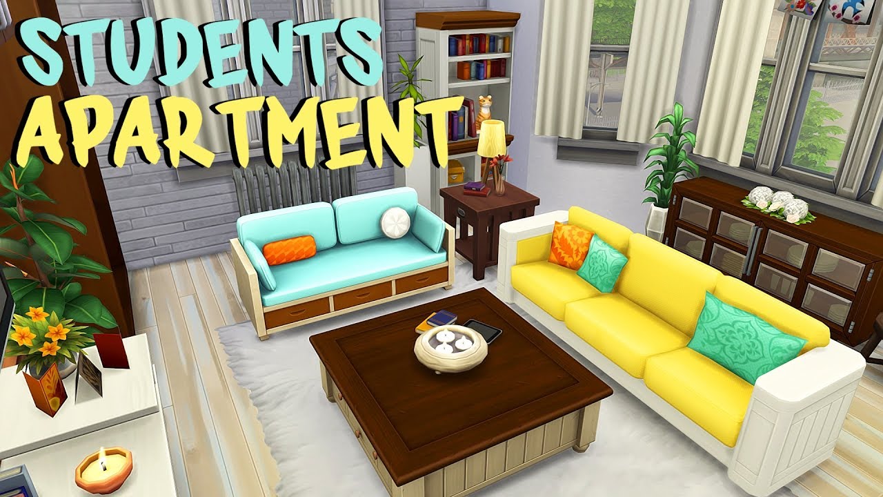 STUDENTS APARTMENT 💛💙 | The Sims 4 | Apartment Renovation Speed Build