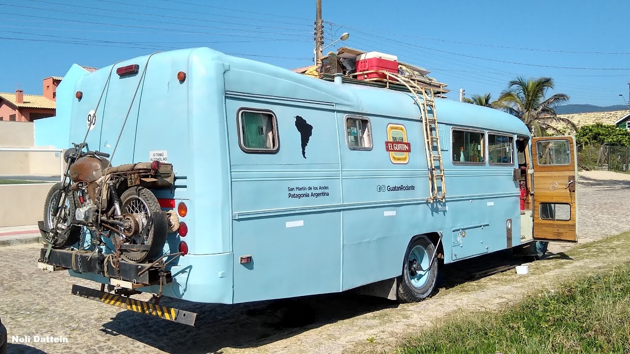Motorhome Mercedes Benz, 1963 Modelo 312, Família Argentina Viajando, No Brasil: Mexi, Mani E Charo.