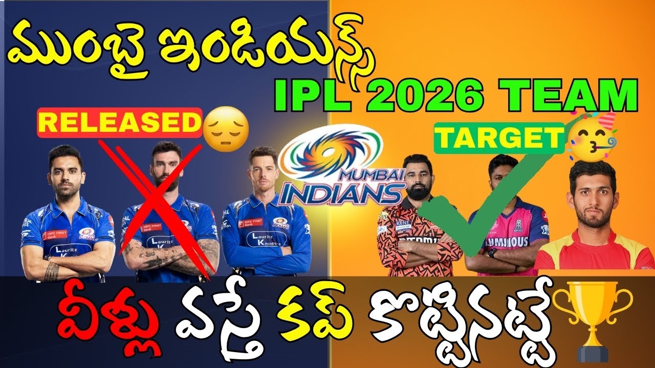“MI 2026 💙 Released Players & New Targets Revealed 🔥 | Mumbai IPL Auction Update| IPL2026