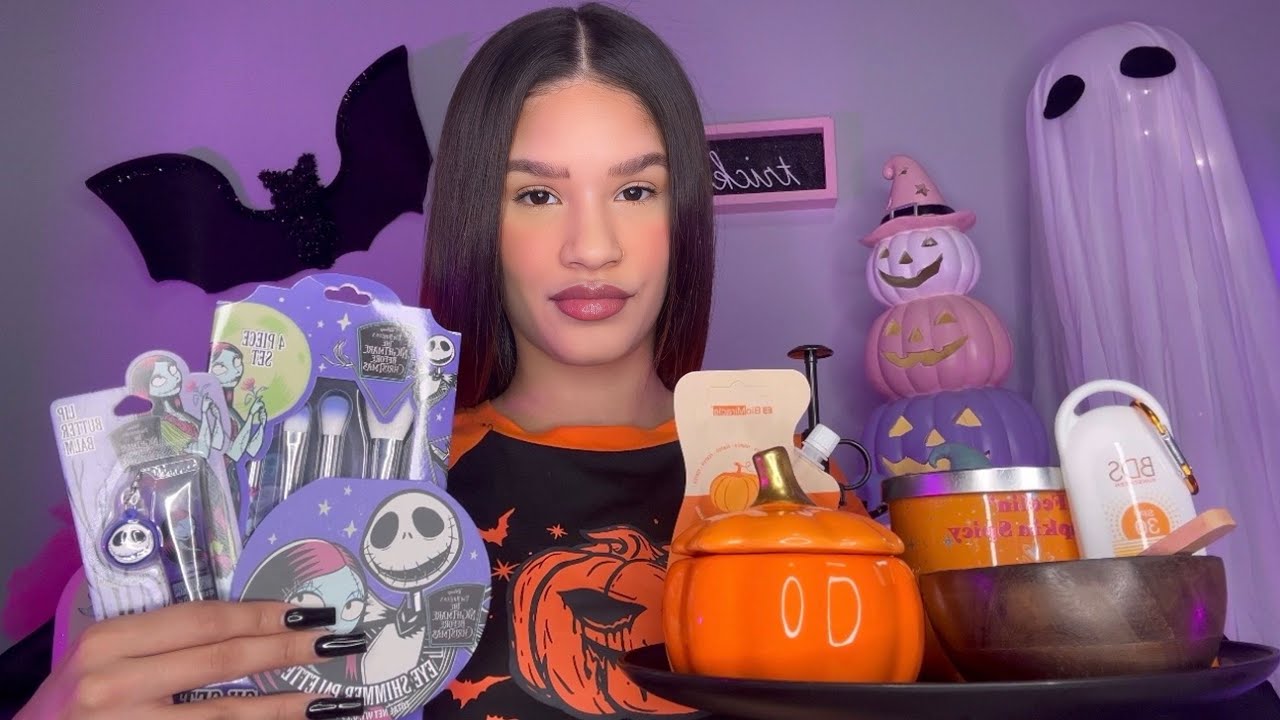 ASMR 🎃 te maquillo, te peino, skincare, y te pinto las uñas 👻 (atención personal)