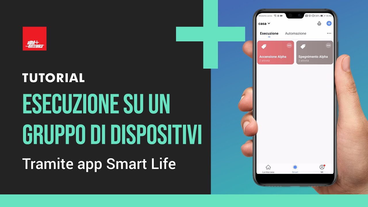 Creare un'azione per un gruppo di dispositivi Alpha Smart: creiamo uno switch ON/OFF