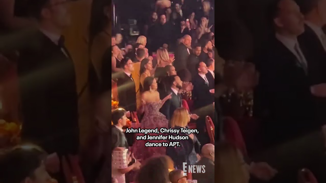 John Legend, Chrissy Teigen, and Jennifer Hudson dancing to APT. at the #Grammys. #AwardsSeason