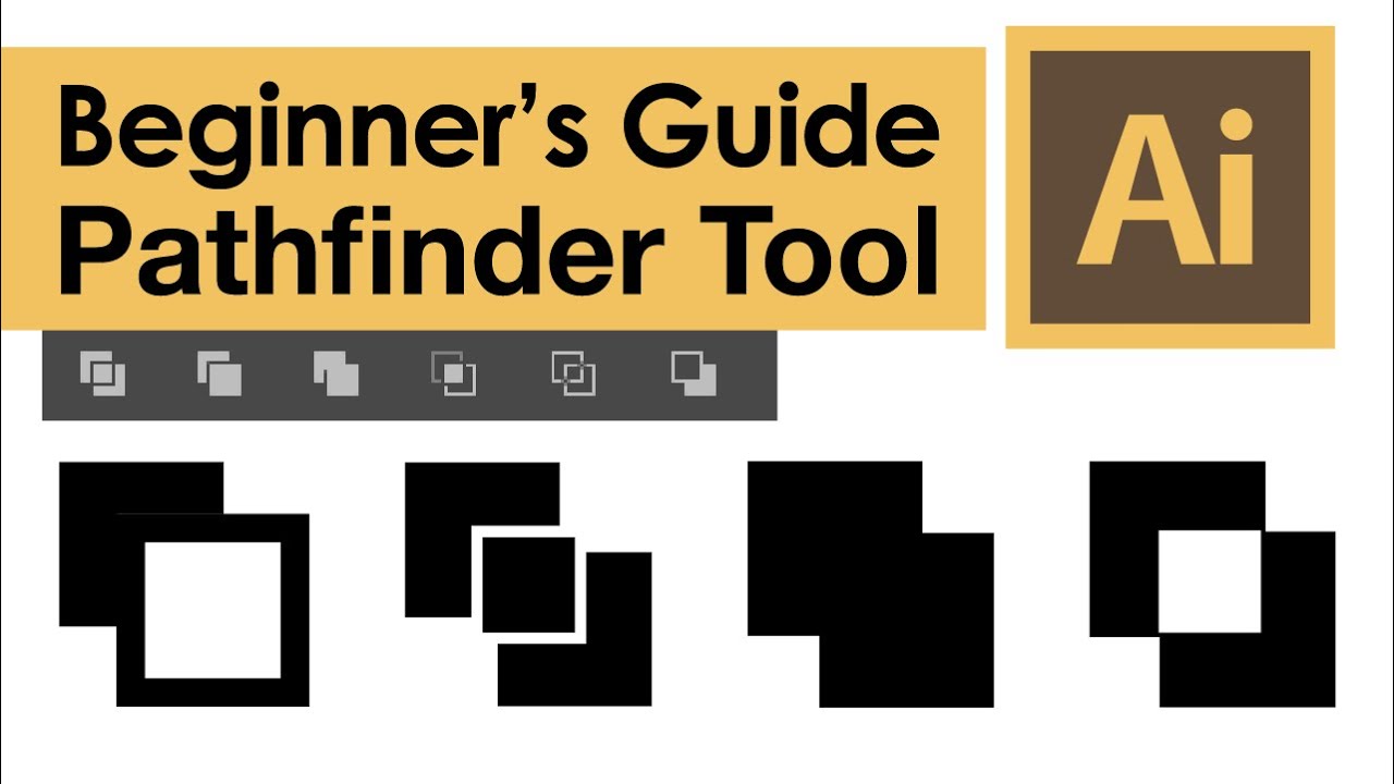 How to use the Pathfinder Tool Window - Beginners Guide to Adobe Illustrator