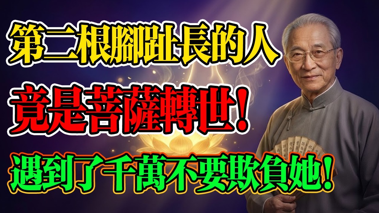 南懷瑾：第二根腳趾頭較長的人，竟是菩薩轉世，遇到了千萬不要傷害他，你的福報賠不起！#佛學 #無名指 #佛法 #佛教 #修行 #佛陀 #南懷瑾 #面相 #因果報應 #佛學智慧