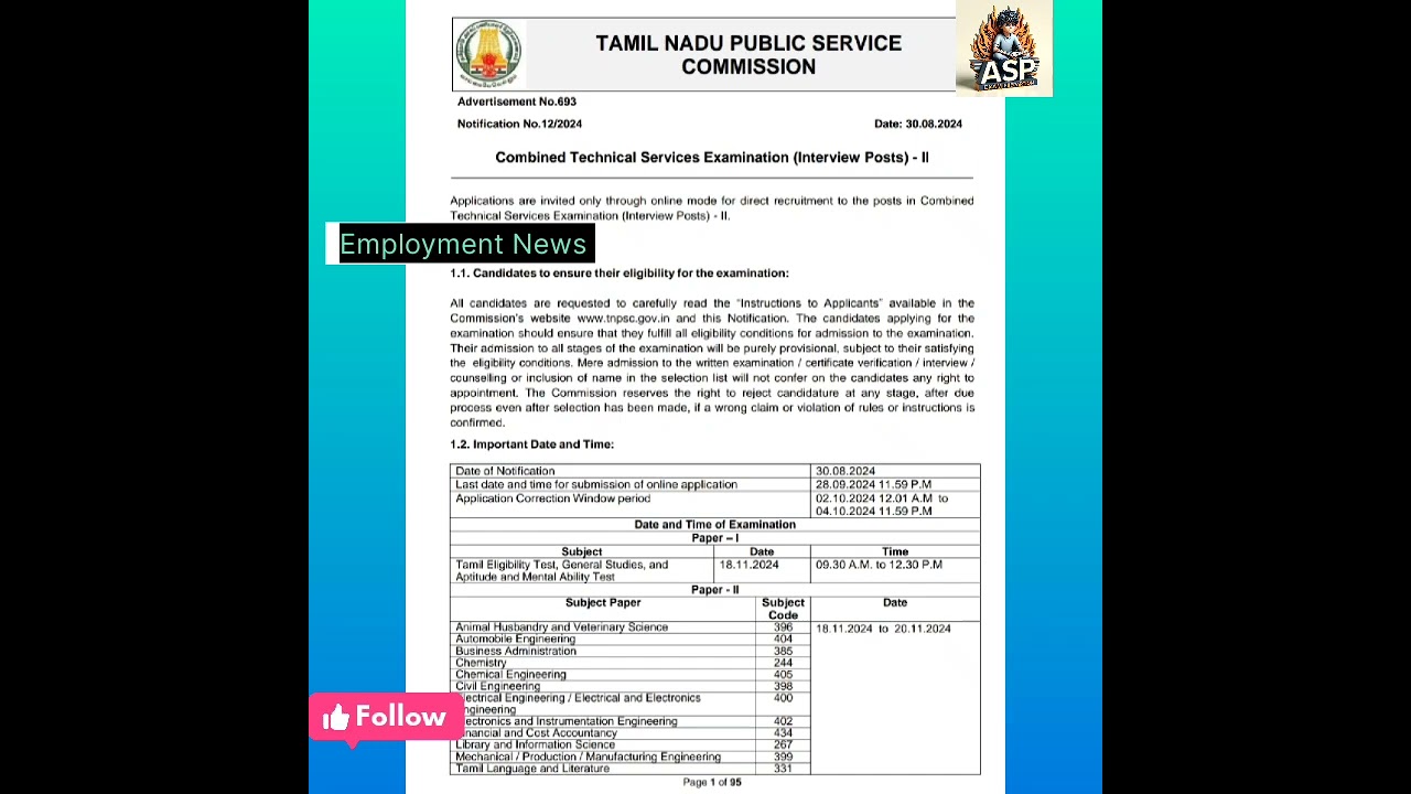 TNPSC New Notification released #newnotificationtnpsc #tnpscnotification #employmentnews #jobsearch