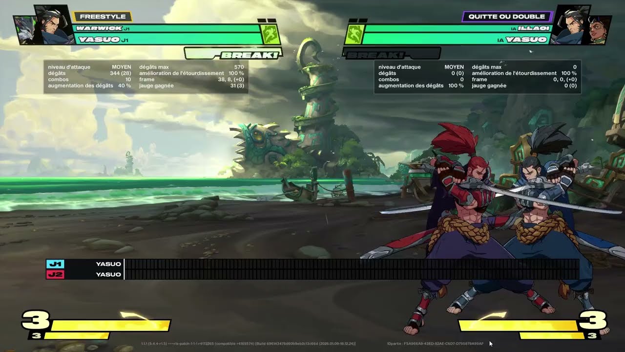 2XKO 1.1.1 - Yasuo Advanced Corner Tag Launcher Combo With Frame Bar