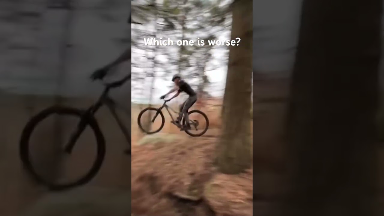 Which one?#mtb #mountainbike #crash #mtbcrash #mountainbiketrail ￼