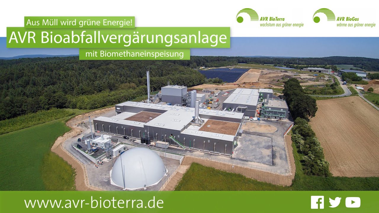 Bioabfallvergärungsanlage mit Biomethaneinspeisung auf dem Gelände der AVR Deponie Sinsheim