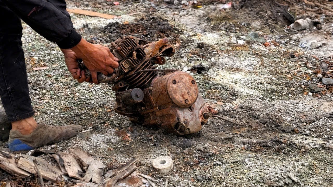 Awakened from the Junkyard – Will This Rusty Single-Cylinder Engine Run Again