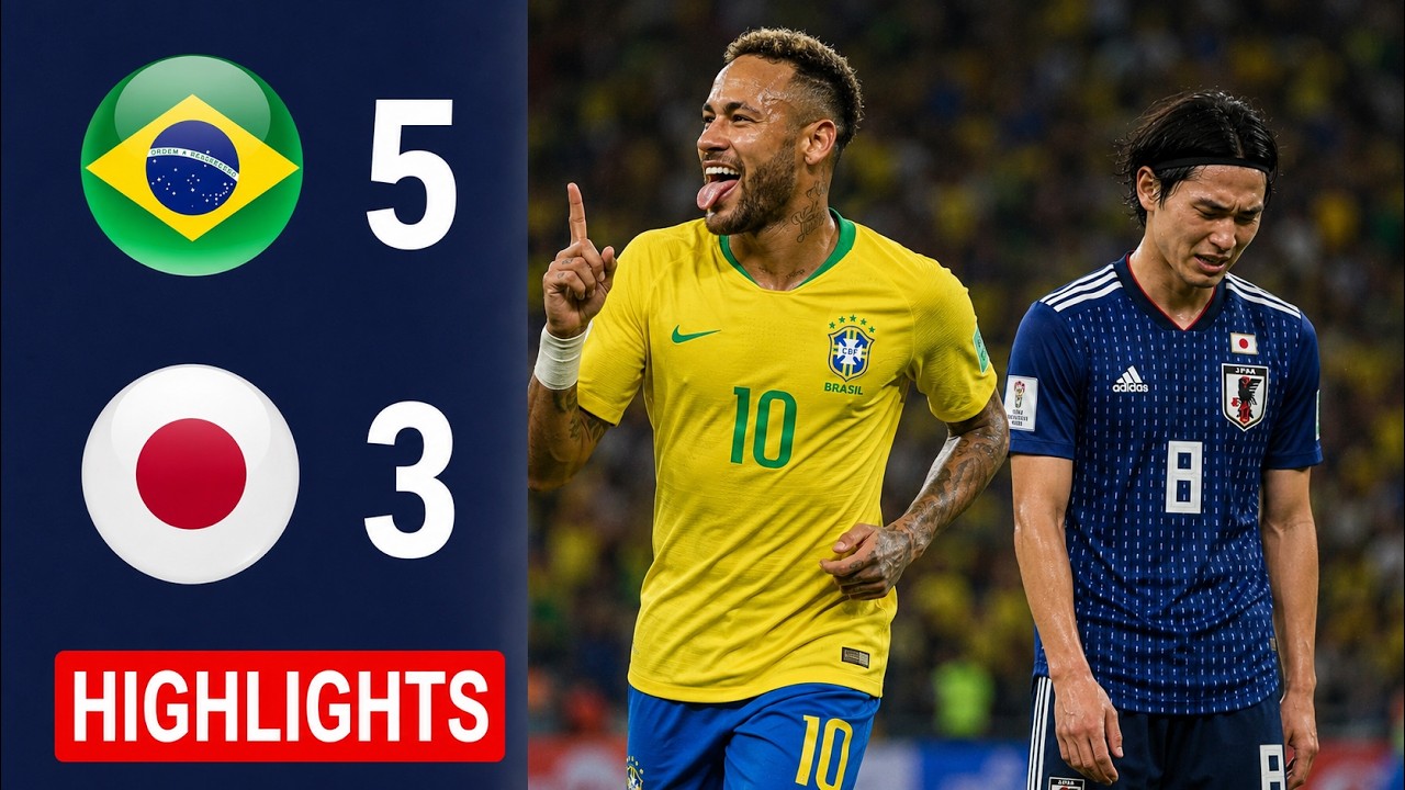 Brazil 5-3 Japan | Highlights and All Goal