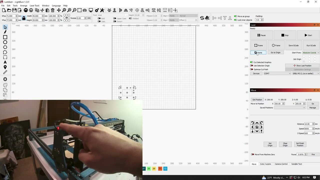 SculpFunS10 - limit switch mod - Lightburn