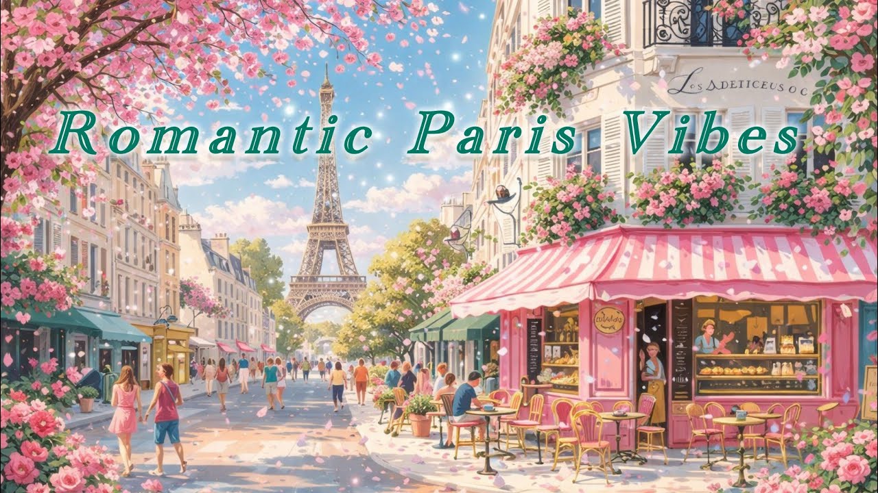 Romantic Paris Spring | Café Instrumental ☕🇫🇷
