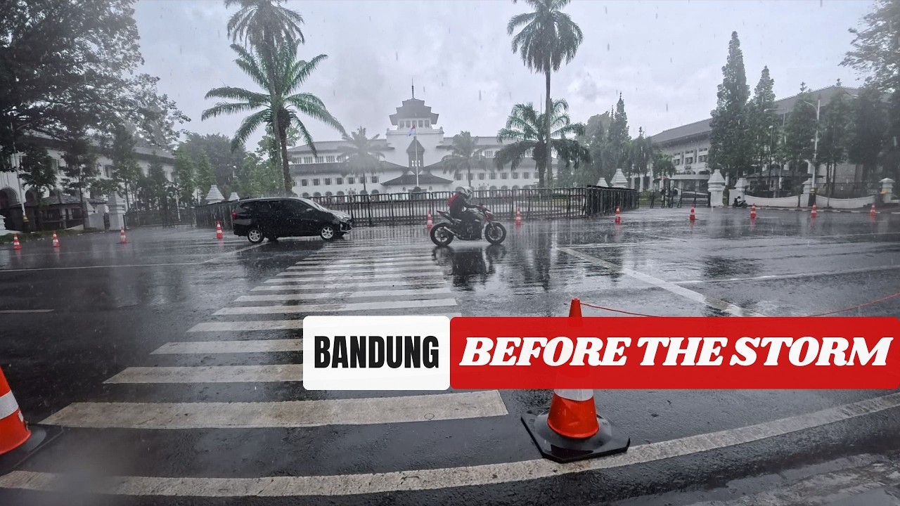 ​Bandung Indonesia, 4K Walking Tour: Before the Storm