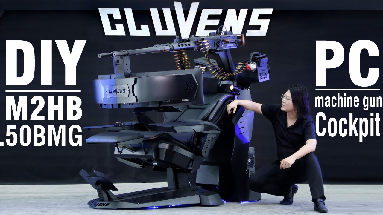 Dual M2HB chair DIY show，Have you ever seen  .50 caliber seat? the CLUVENS lab!
