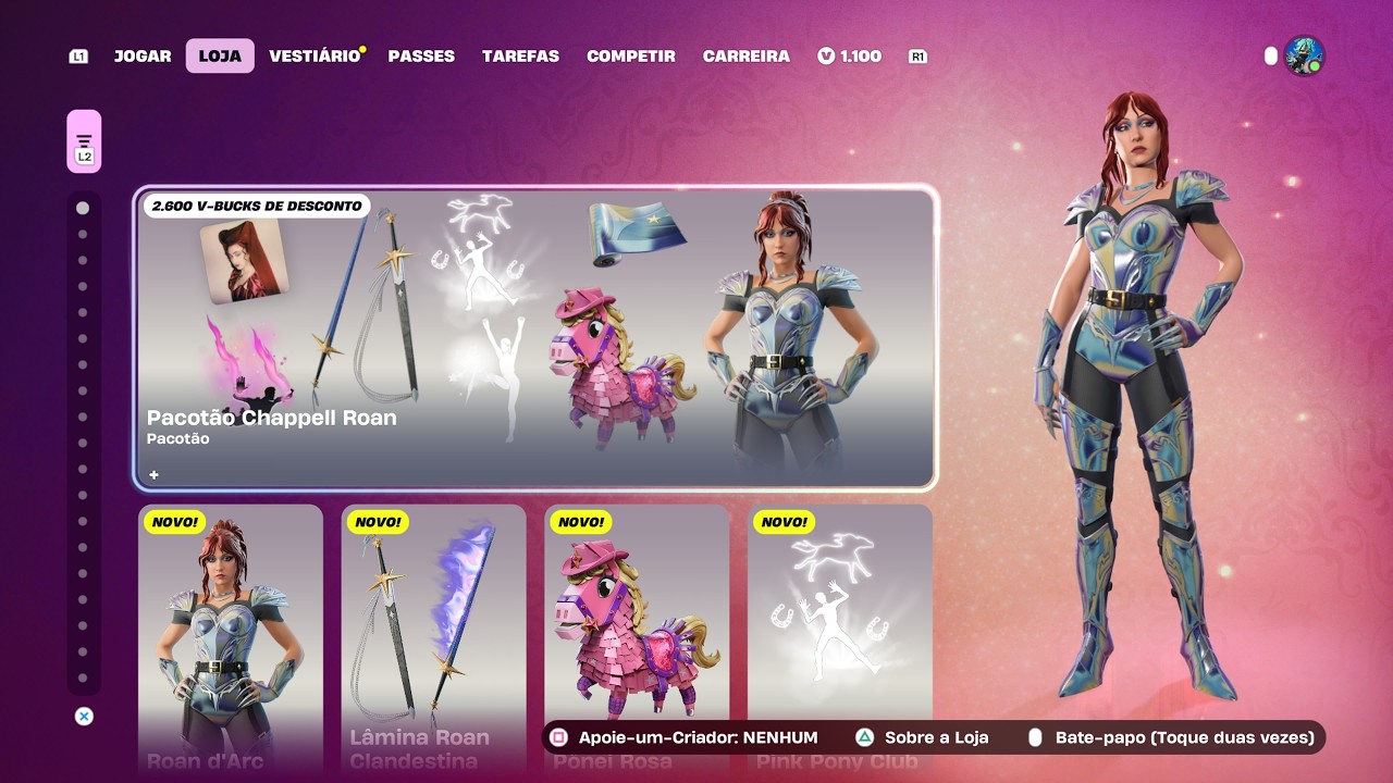 *NOVO PACOTÃO CHAPPELL ROAN, E TRAJE VOLTOU APÓS 2 ANOS!* - LOJA FORTNITE - 05/02/2026